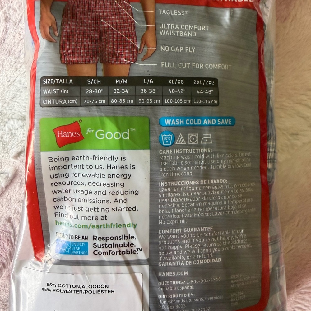 Hanes Men's 5-Pack Tagless Boxers - Picture 6 of 6